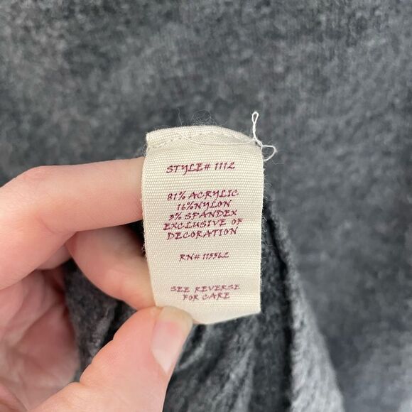 Only Sky Y2K 2000s Grey Wide Cowl Neck Tunic Sweater Dress Women’s Size L - Picture 3 of 4